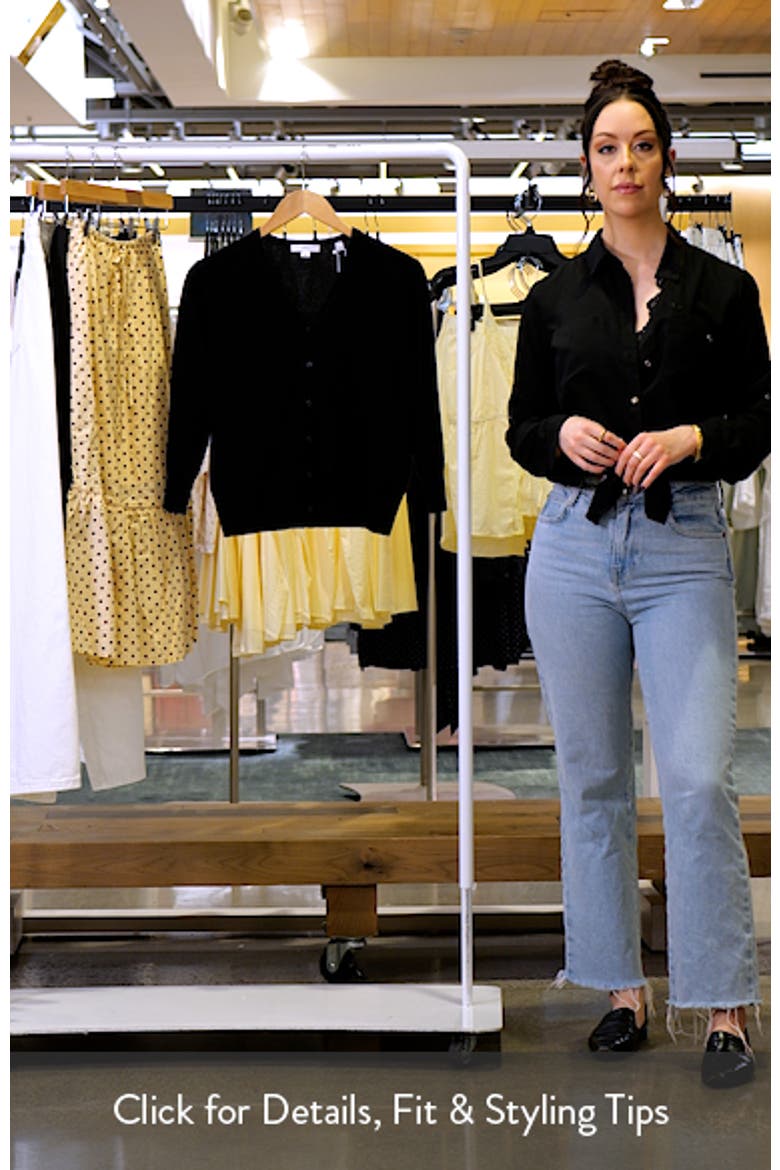 Elbow Sleeve V-Neck Cashmere & Silk Cardigan video