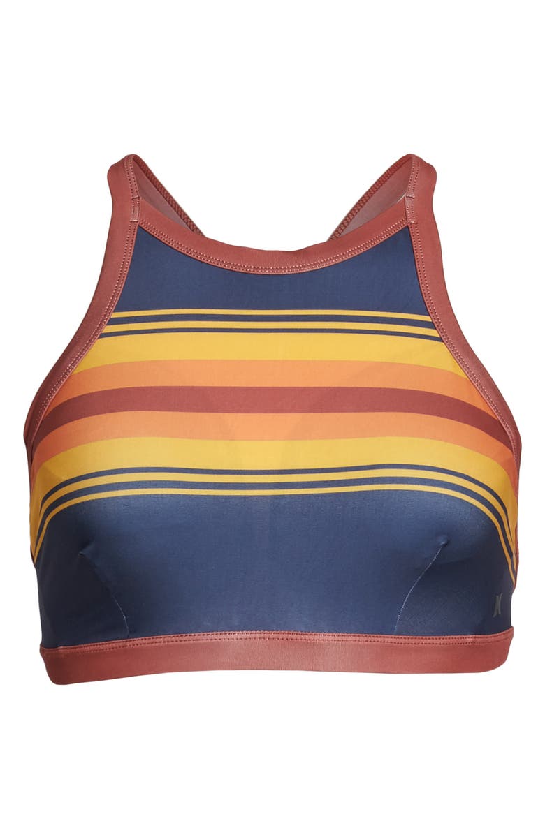 Hurley Quick Dry Pendleton Grand Canyon High Neck Bikini Top, Alternate, color,