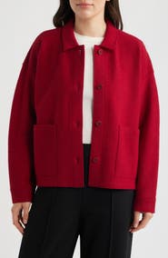 Eileen Fisher Classic Collar Wool Jacket