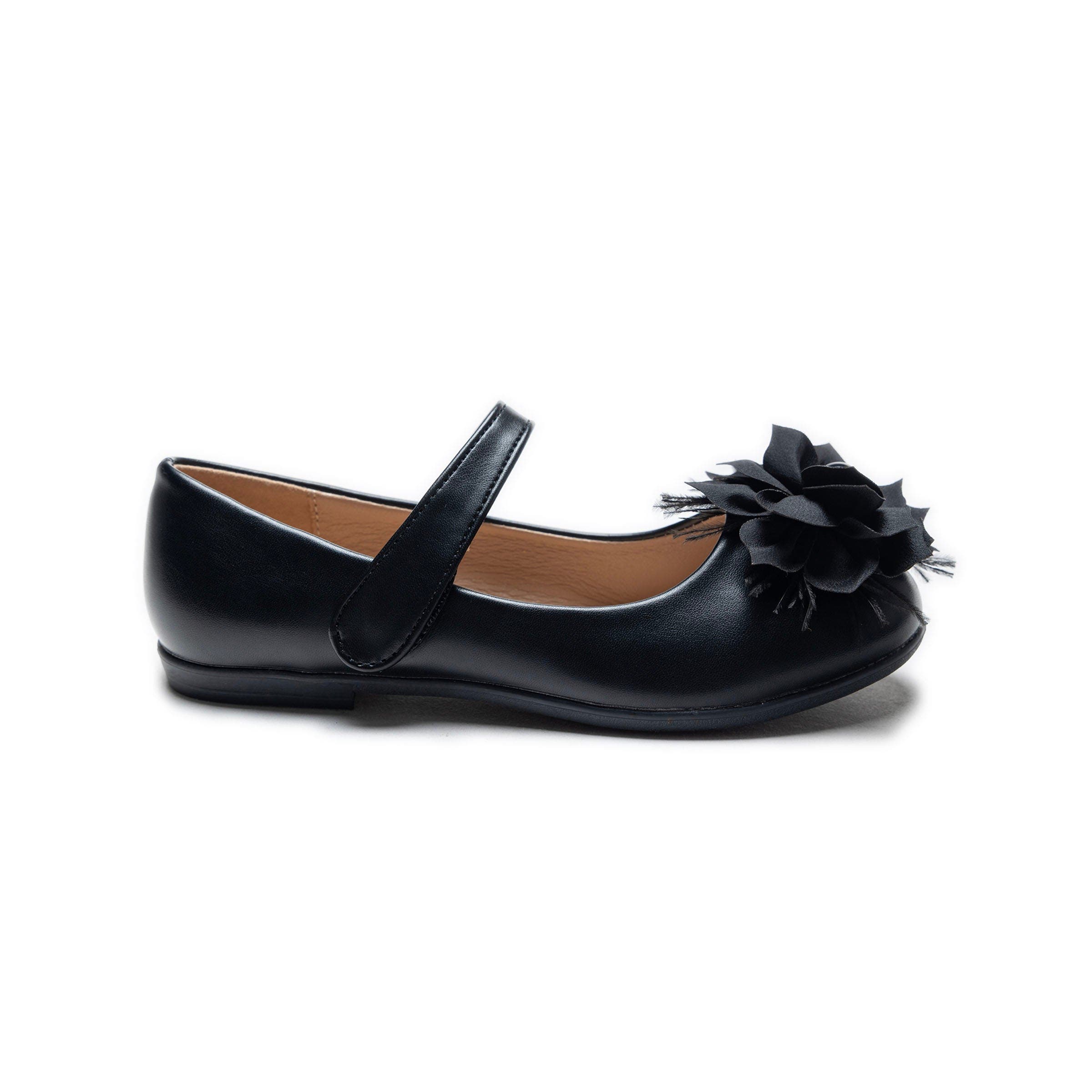 Tulleen Dahlia Flower Flats, Alternate, color, Black