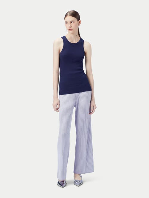 Gobi Mongolian Cashmere Cotton Silk Cashmere Tank Top In Navy