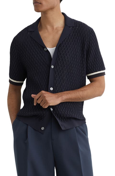 Bilsby Textured Knit Camp Shirt