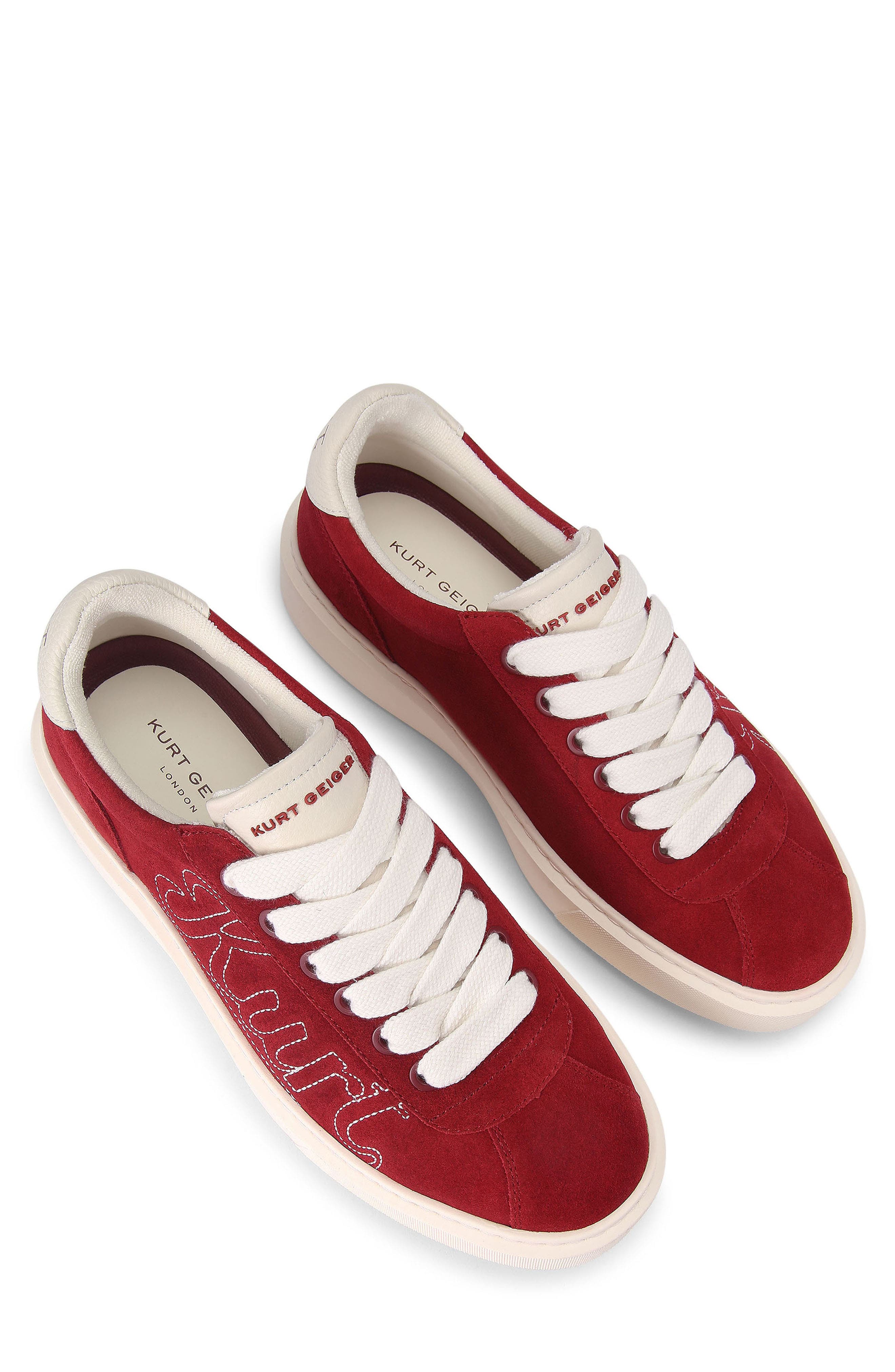 Kurt Geiger London Albion Retro Low Top Sneaker, Alternate, color, Red
