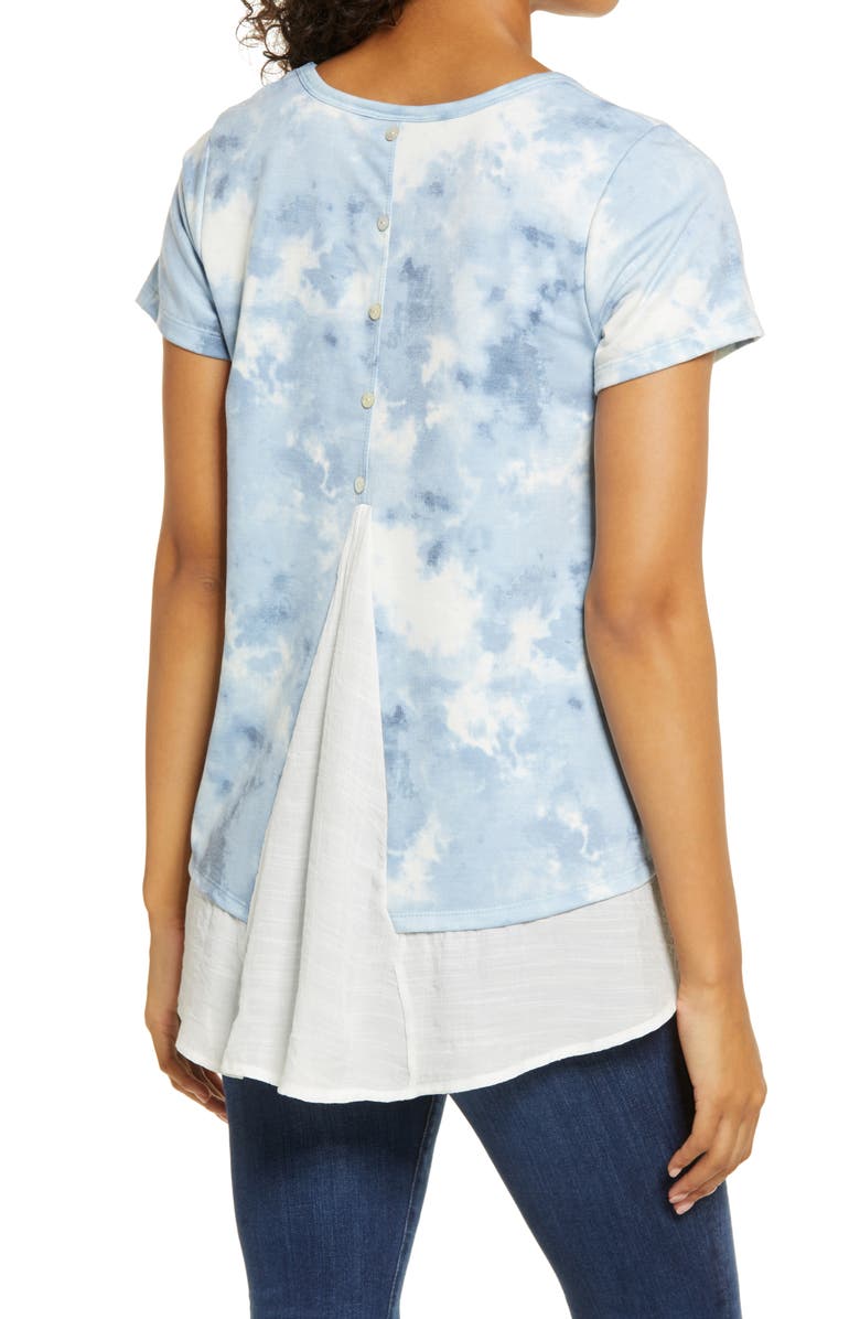 Bobeau Mixed Media Top, Alternate, color, 