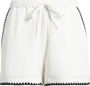 Rails Sunny Embroidered Trim Organic Cotton Shorts