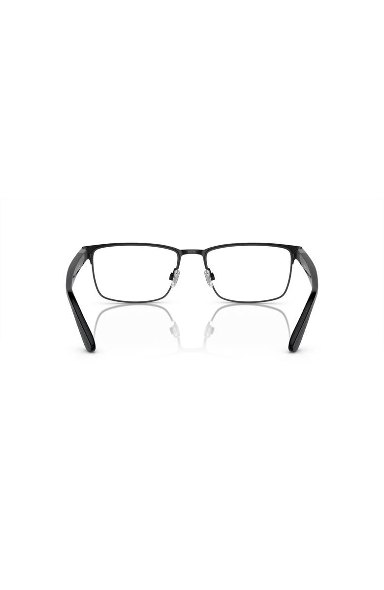 Polo Ralph Lauren 54mm Rectangle optical glasses, Alternate, color, Semi Shiny Black