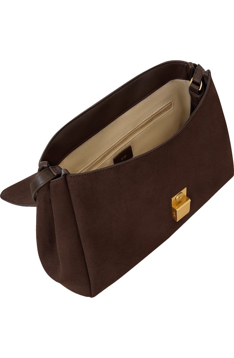 JW PEI Hilary Faux Suede Shoulder Bag, Alternate, color, Dark Brown