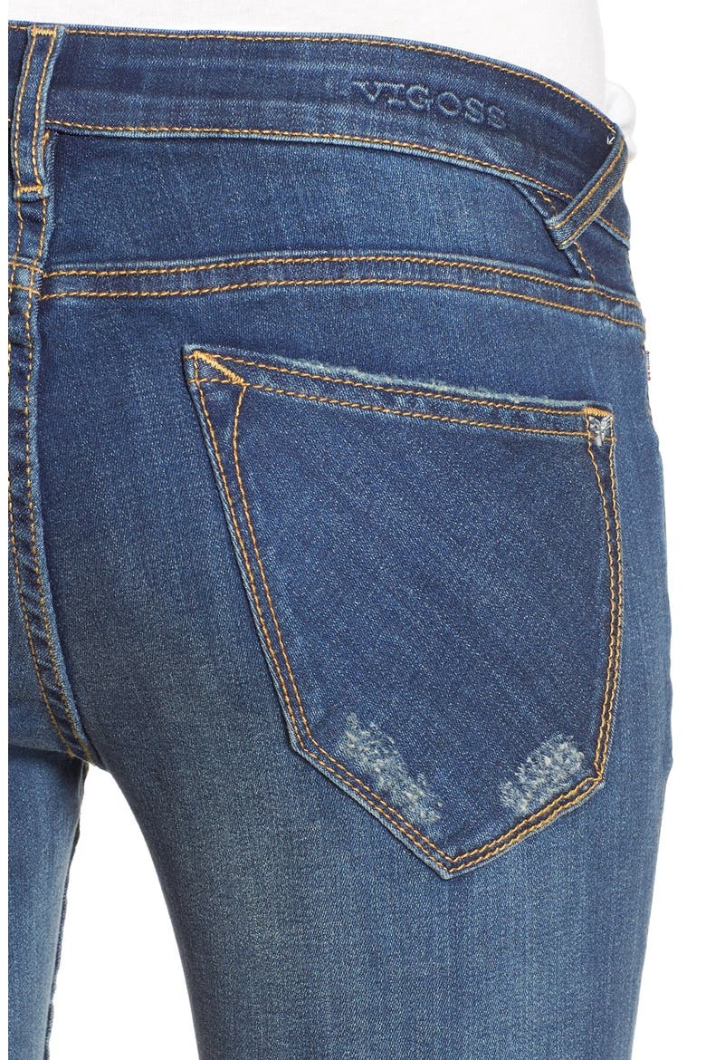 'Thompson' Distressed Skinny Jeans, Alternate, color, NEPTUNE