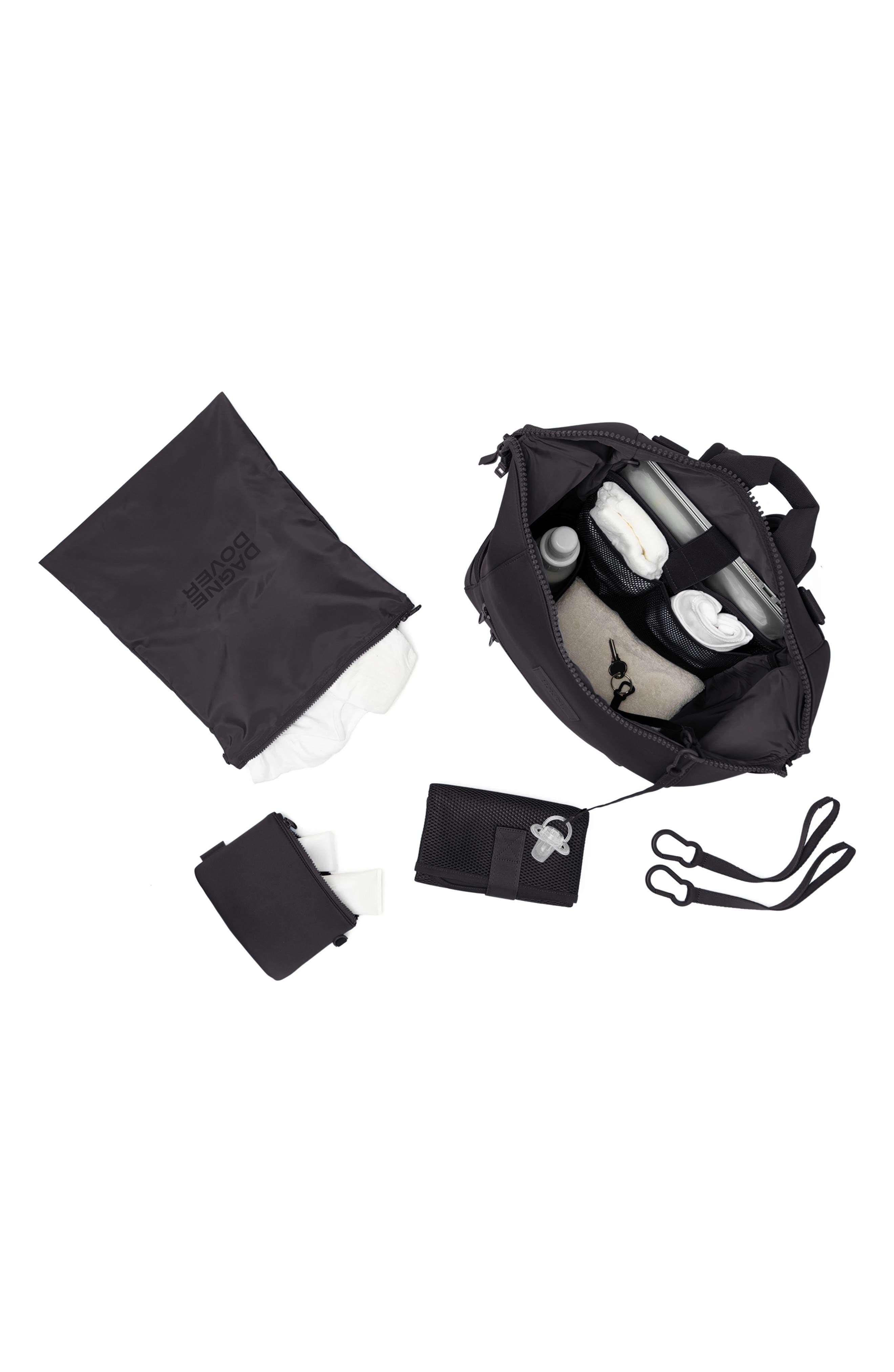 Dagne Dover Indi Large Water Resistant Scuba Knit Diaper Backpack, Alternate, color, Onyx