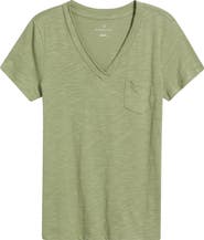 Caslon® Cotton & Modal V-Neck T-Shirt