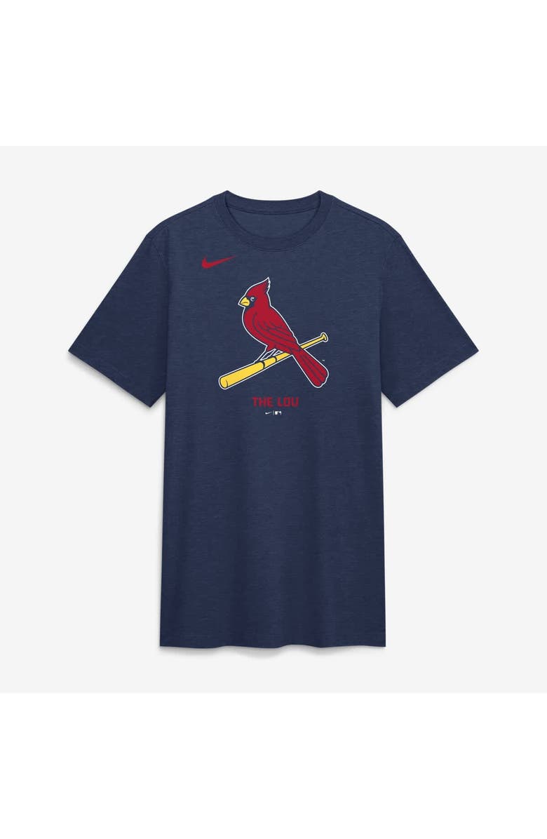 Nike Men's Nike Navy St. Louis Cardinals Tri-Blend Logo T-Shirt, Alternate, color, Navy