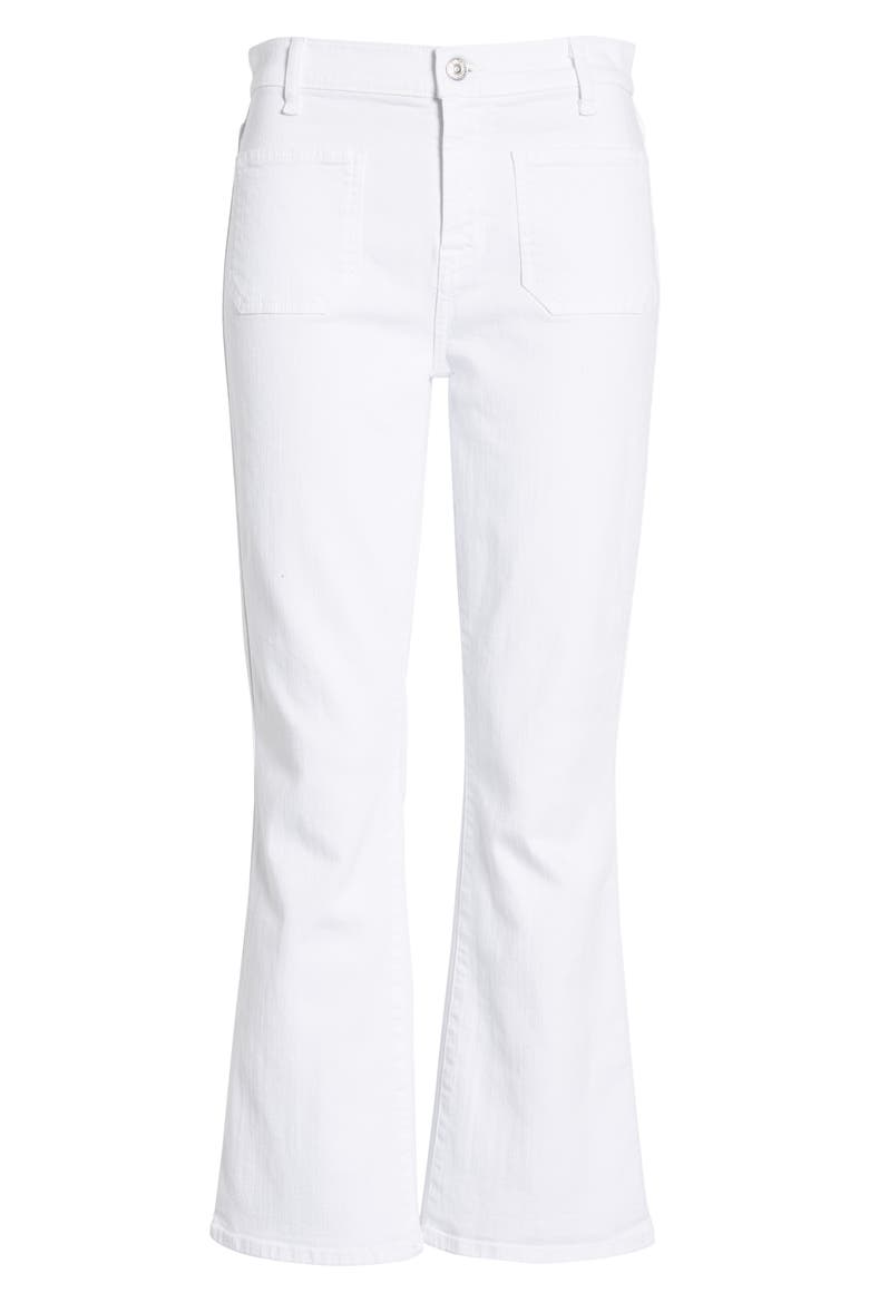 7 For All Mankind® High Waist Slim Kick Jeans, Alternate, color, WHITE RUNWAY DENIM