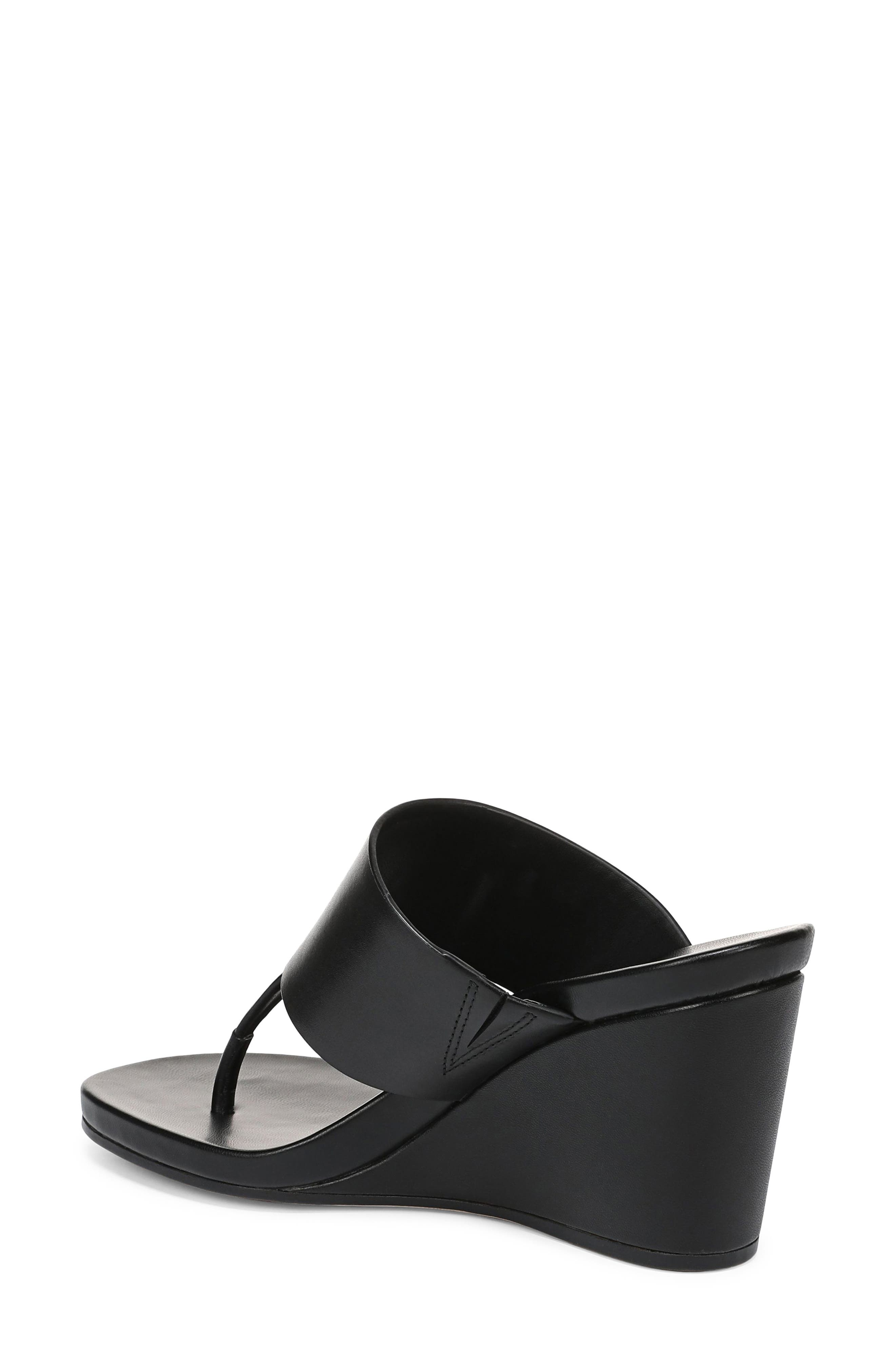 SARTO by Franco Sarto Talea Genuine Calf Hair Wedge Sandal, Alternate, color, Black