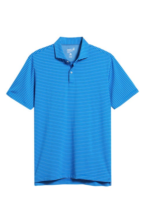 Johnnie-o Beau Stripe Performance Polo In Blue
