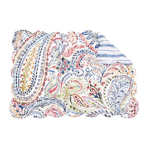 C & F Home C&f Home Payton Paisley Placemats Set Of 6, 13" X 19" In Blue
