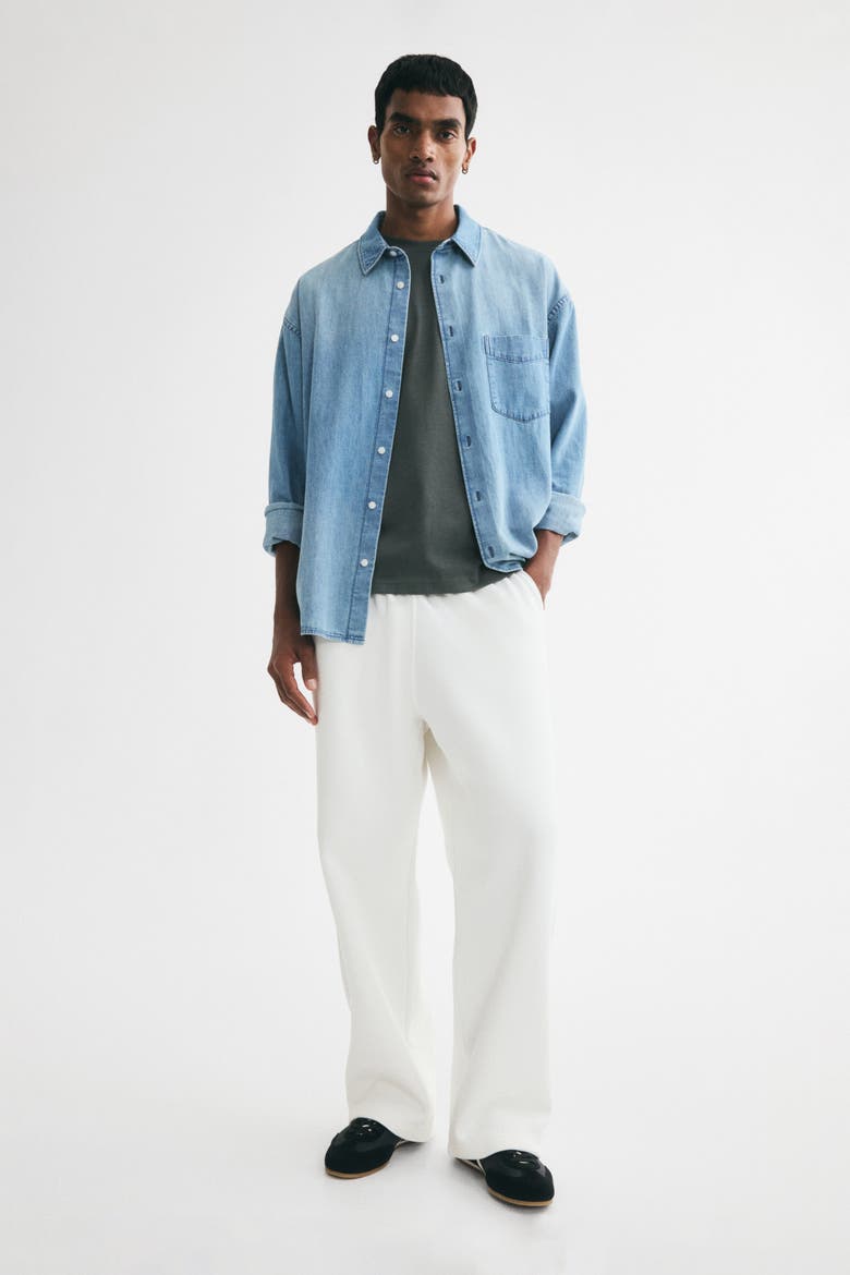 Loose-Fit Sweatpants, Main, color, White