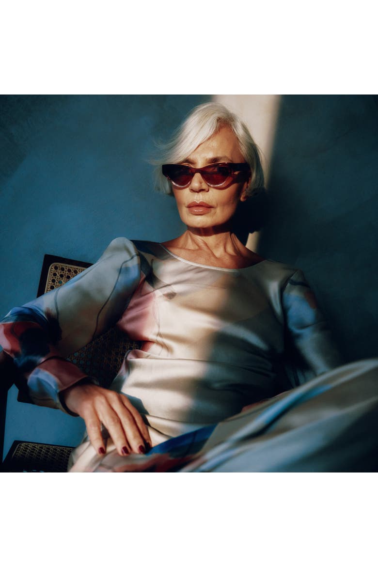 Marion Sunglasses, Alternate, color, Blue / Clear / Grey