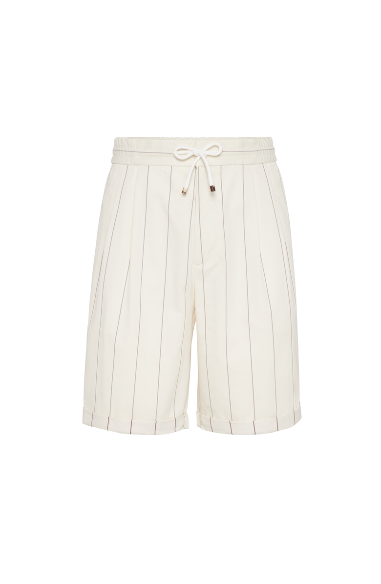 Brunello Cucinelli Chalk stripe Bermuda shorts, Main, color, 