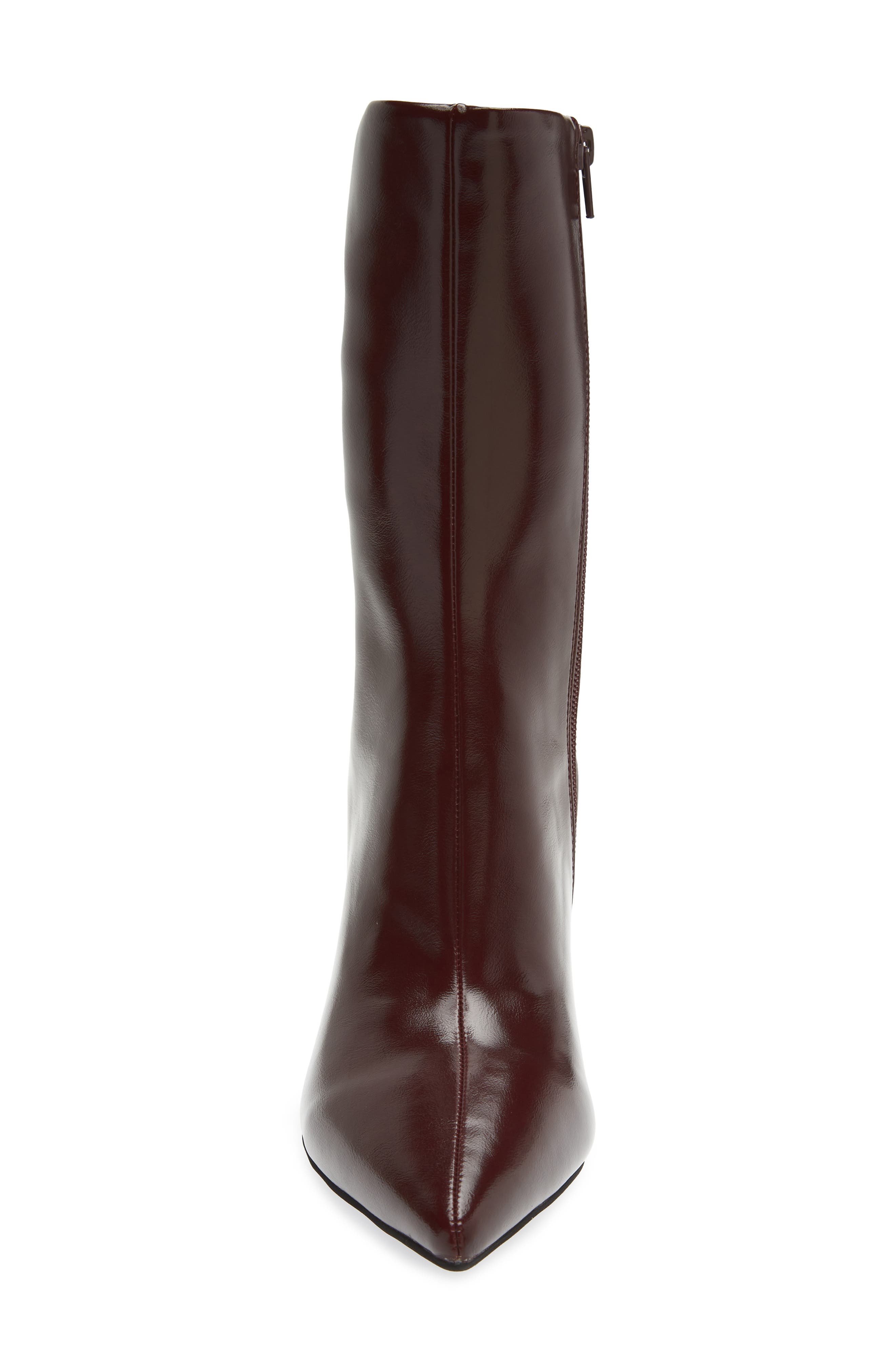 Everynite Pointed Toe Faux Leather Bootie, Alternate, color, RUBY WAX