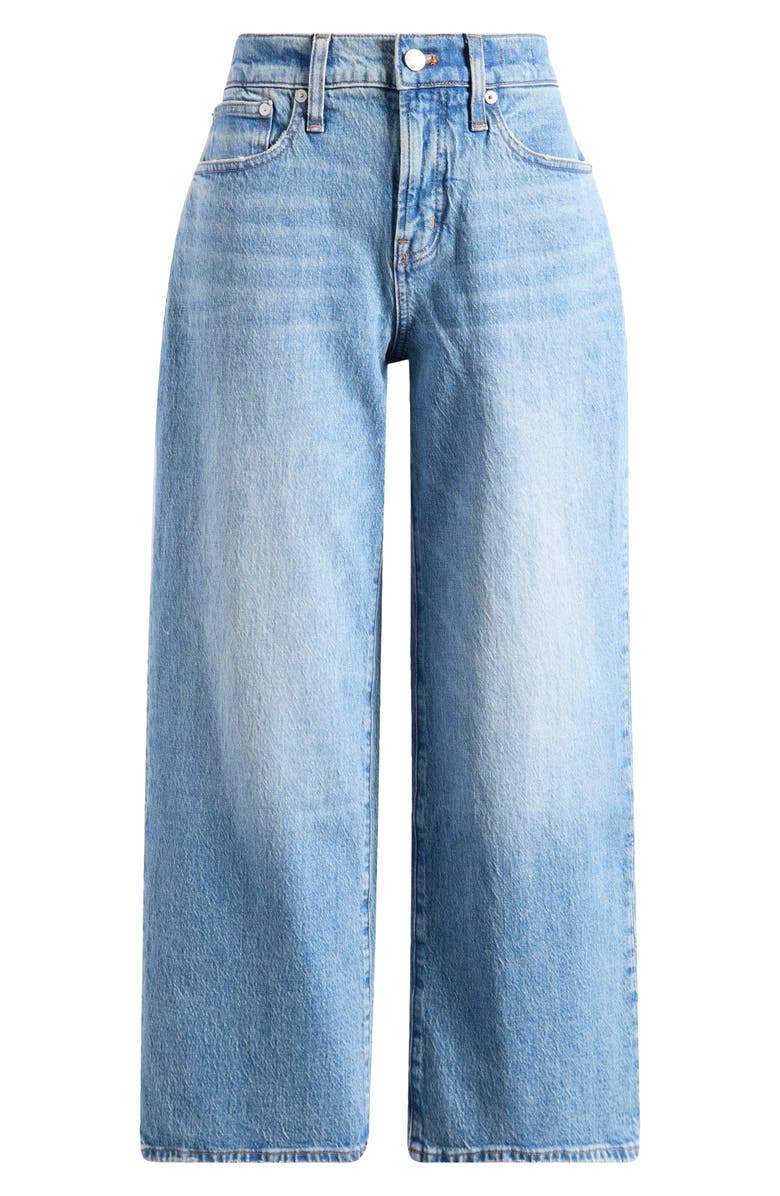Madewell The Petite Perfect Wide Leg Jeans, Alternate, color, Enmore Wash
