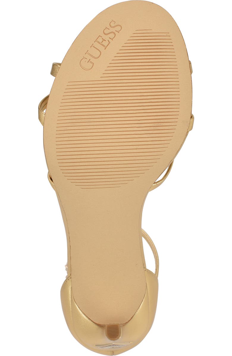 GUESS Spring Ankle Strap Sandal, Alternate, color, Gold