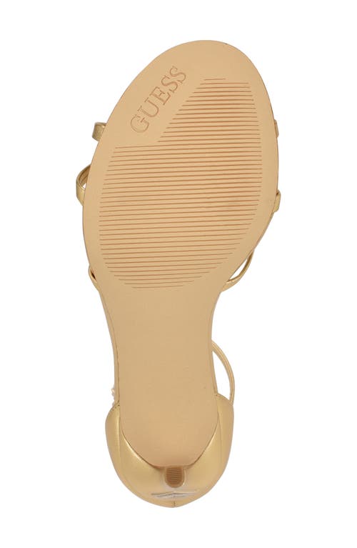 Guess Spring Ankle Strap Sandal In Gold