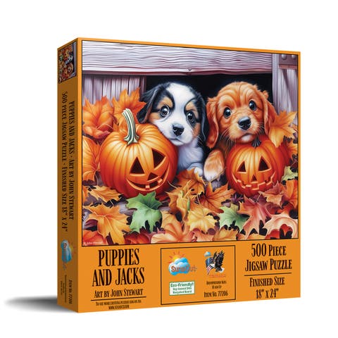 Puppies and Jacks 500 piece Jigsaw Puzzle for Adults