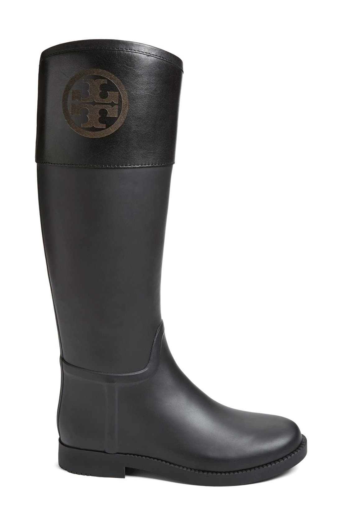 Tory Burch 'Classic' Rain Boot, Alternate, color, 