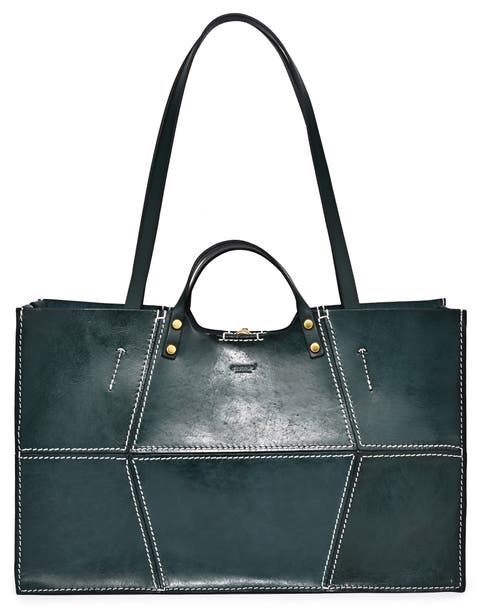 Rosa Genuine Leather Spacious Carryall Tote