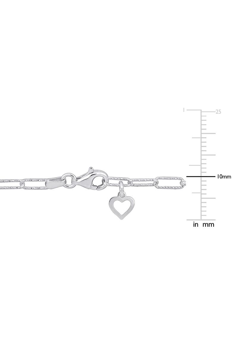 DELMAR Oval Cut Link Heart Charm Bracelet, Alternate, color, 