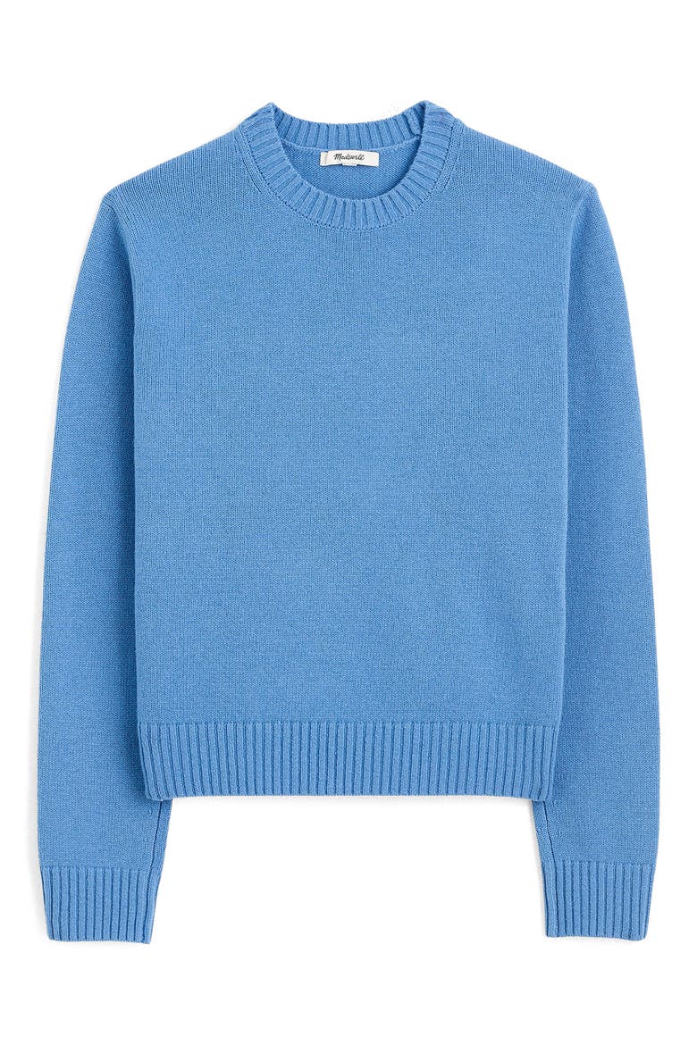 The Mila Merino Wool Crewneck Sweater, Alternate, color, ORNAMENTAL BLUE