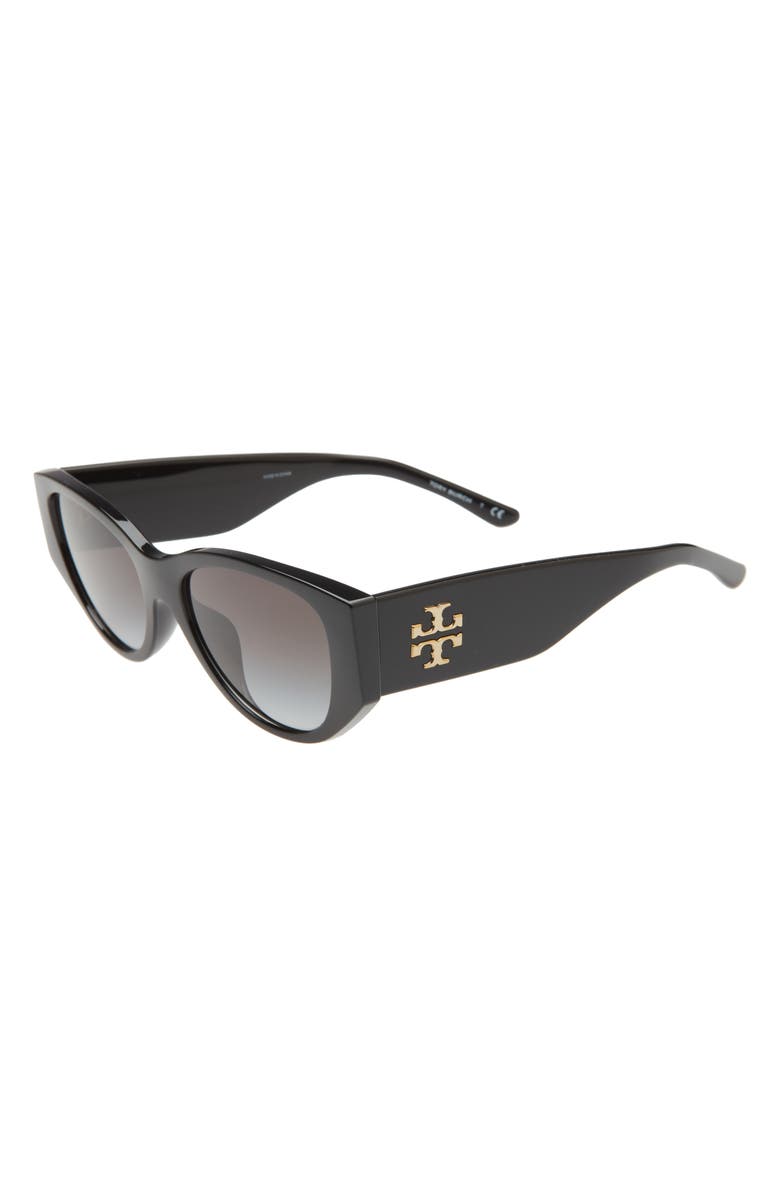 Tory Burch 52mm Rectangle Sunglasses, Alternate, color, 