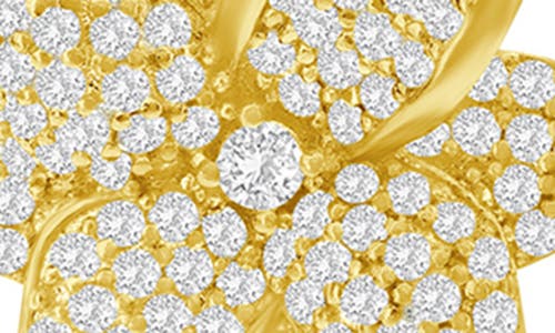 Suzy Levian Cubic Zirconia Flower Stud Earrings
