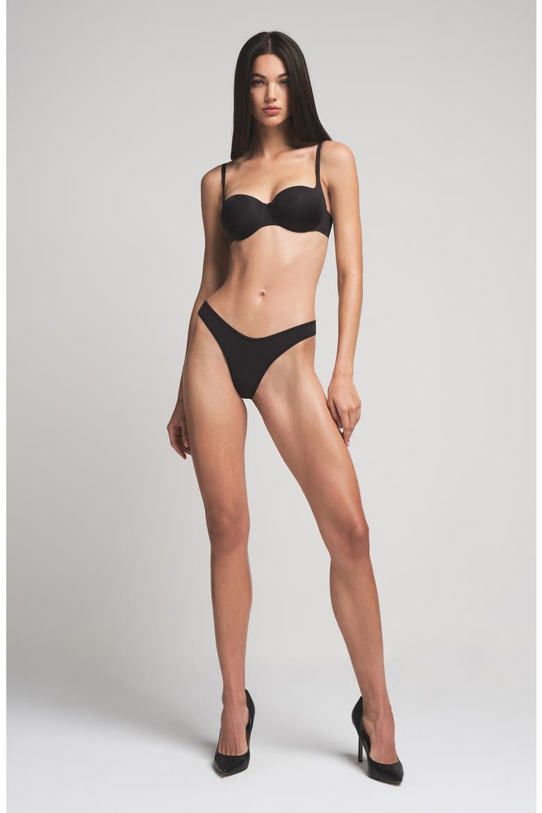 Ultimate Push-Up Balconette Bra, Alternate, color, ONYX