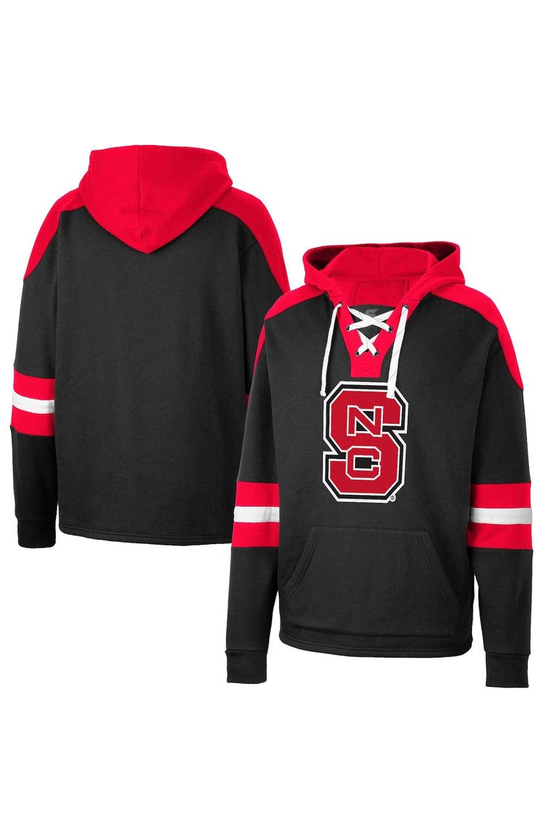 COLOSSEUM Men's Colosseum Black NC State Wolfpack Lace-Up 4.0 Pullover Hoodie, Main, color, Black