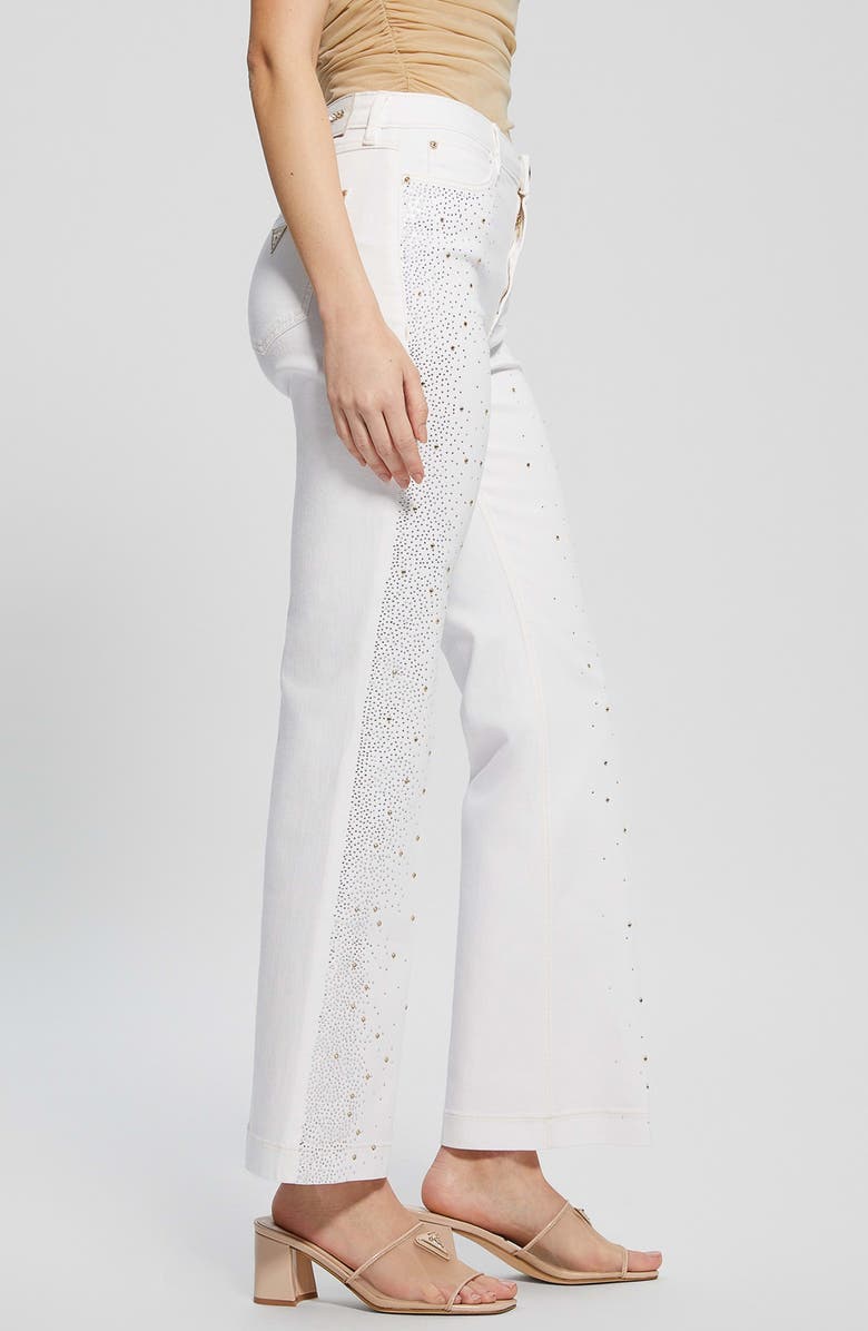 GUESS 1981 Kick Flare Rhinestone Jeans, Alternate, color, 