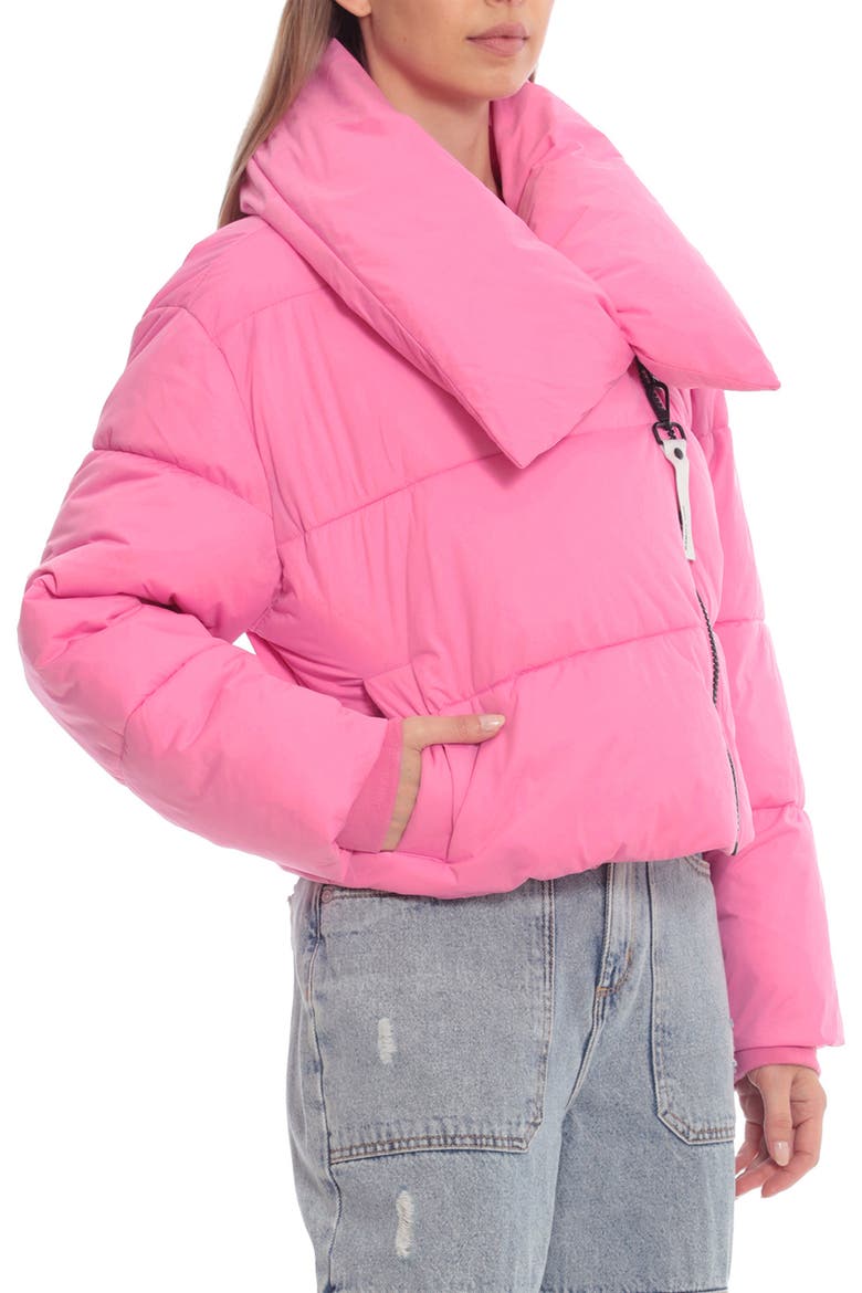Crop Puffer Coat, Alternate, color, WINTER PINK