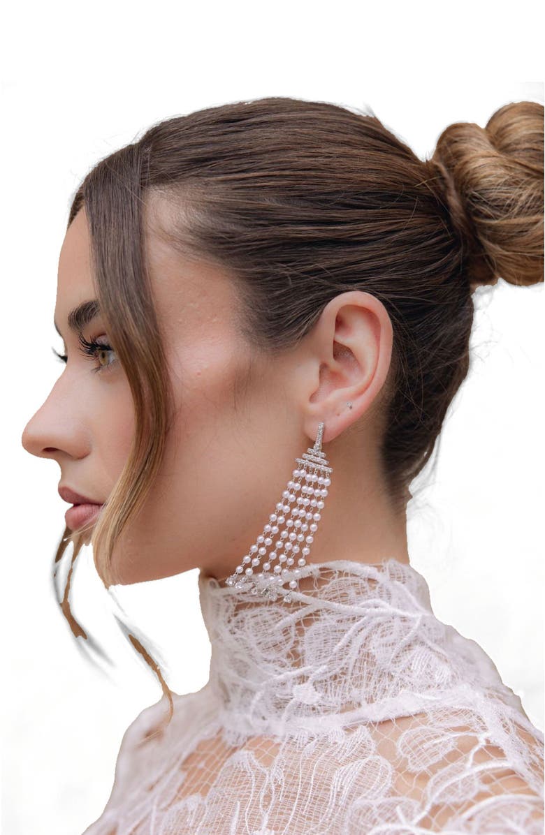 Untamed Petals Julia Waterfall Drops, Alternate, color, Silver