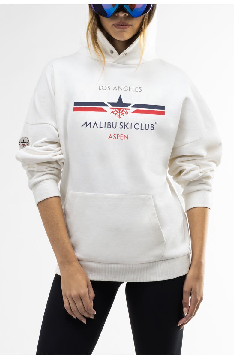 Malibu Ski Club Snow Icon Hoodie, Main, color, White