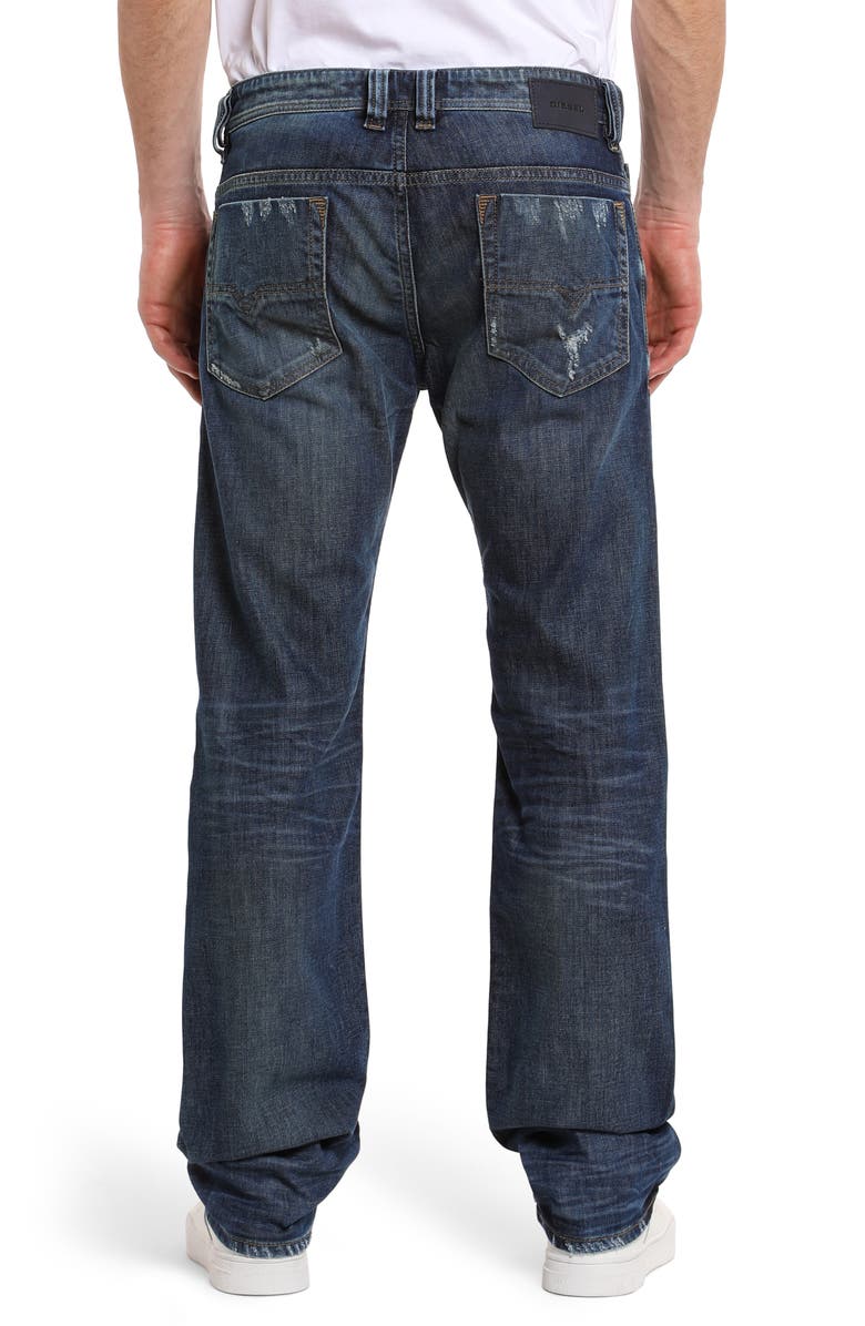 DIESEL<sup>®</sup> Safado Distressed Slim Straight Leg Jeans, Alternate, color,