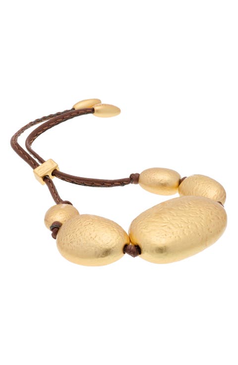 Penny Smooth Pebble Cord Bracelet