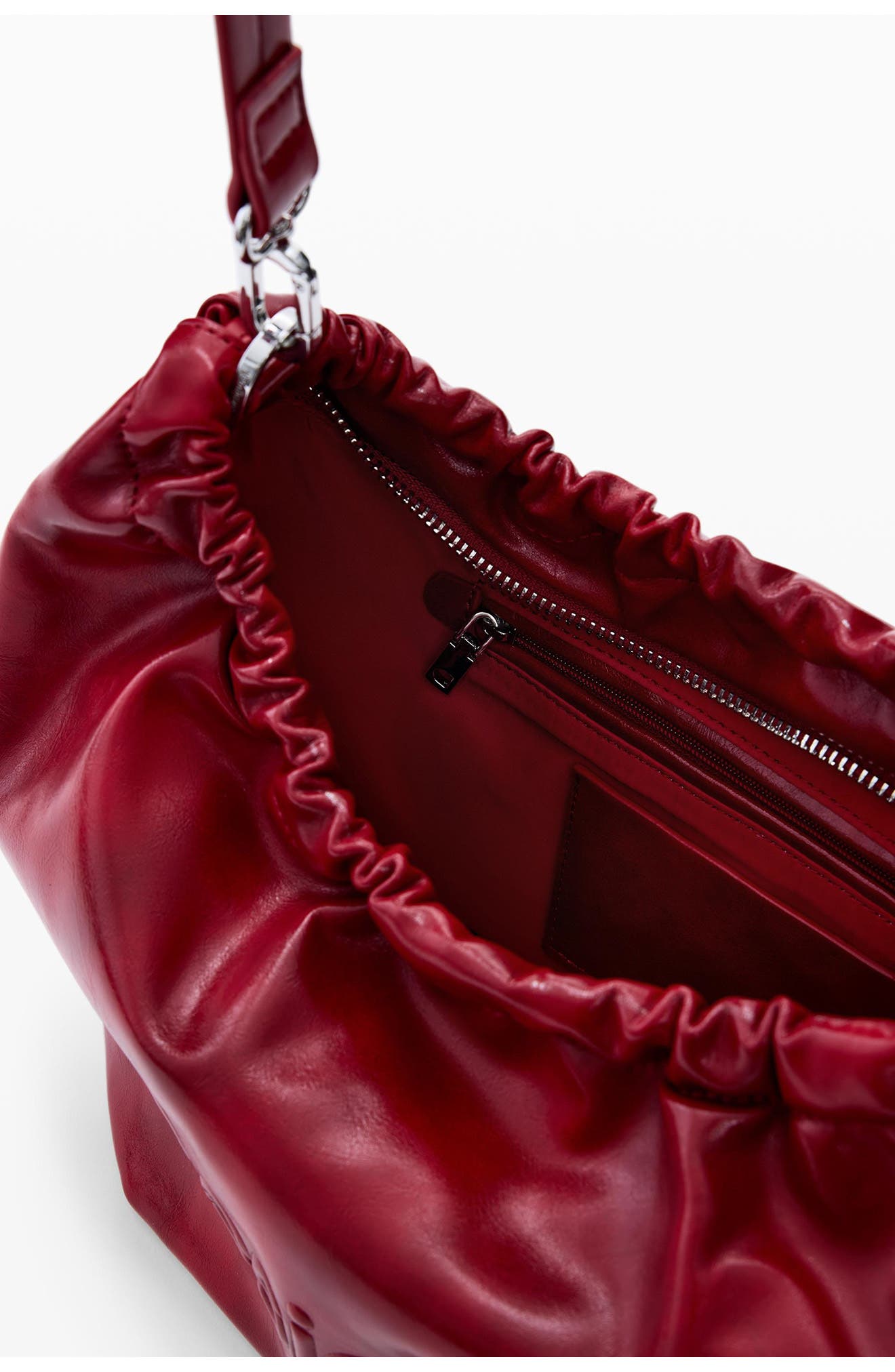 Desigual Medium Logo Embossed Shoulder Bag with Removable Charms & Card Holder, Alternate, color, 