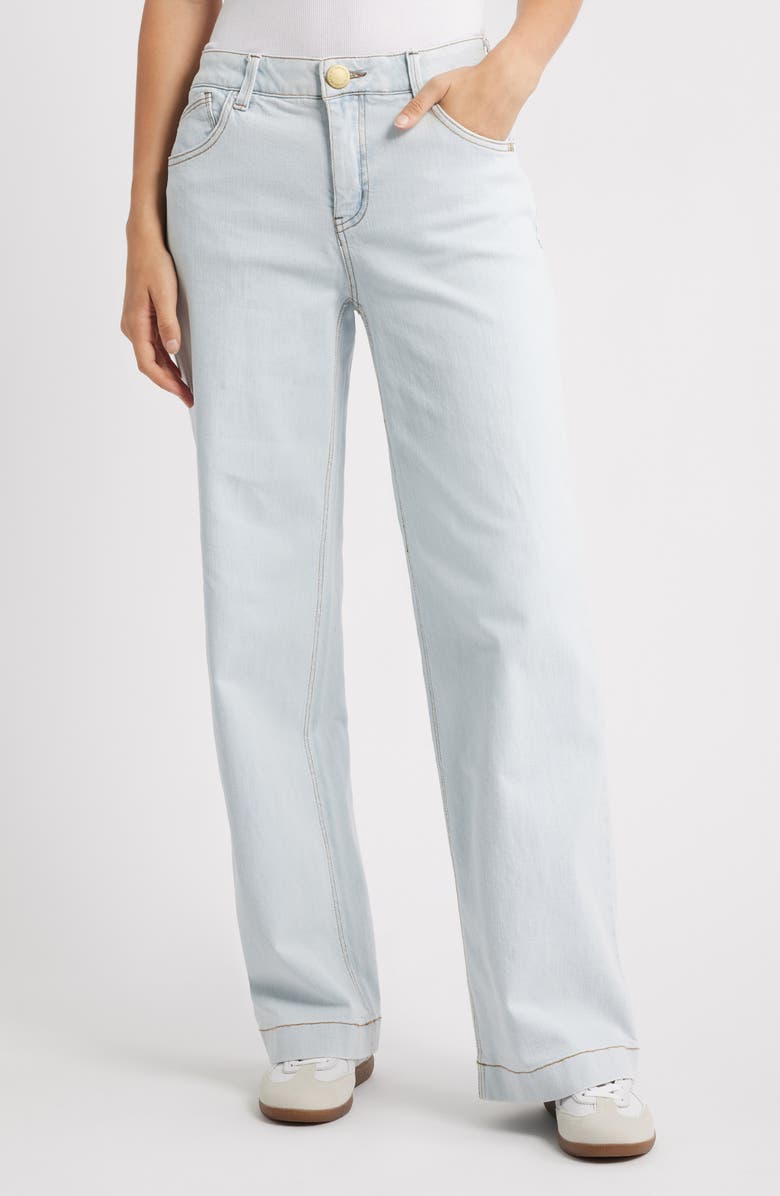 Wit & Wisdom Sam High Waist Wide Leg Jeans, Main, color, Powder Blue