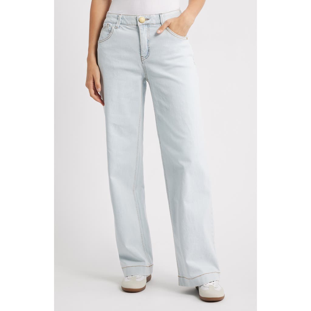 Wit & Wisdom Sam 'ab'solution High Waist Wide Leg Jeans In Blue