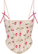 SKIMS Embroidered Tulle Corset