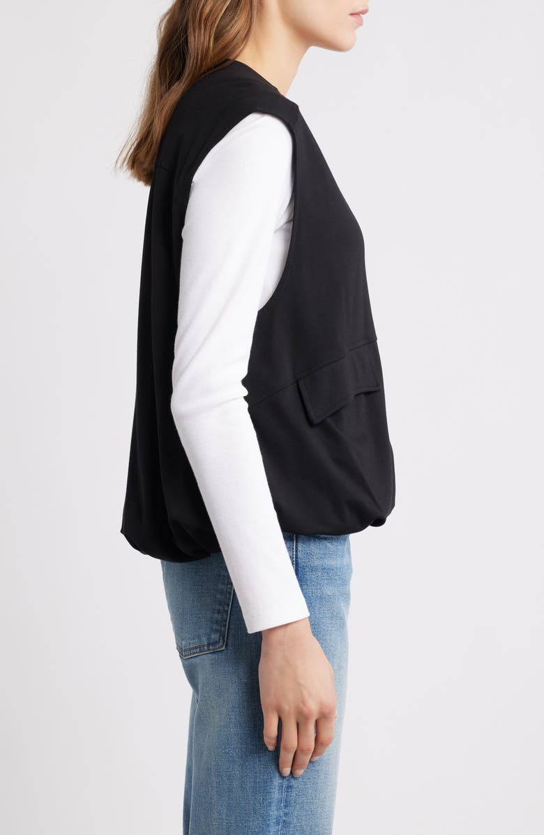 Wit & Wisdom Knit Zip-Up Vest, Alternate, color, Black