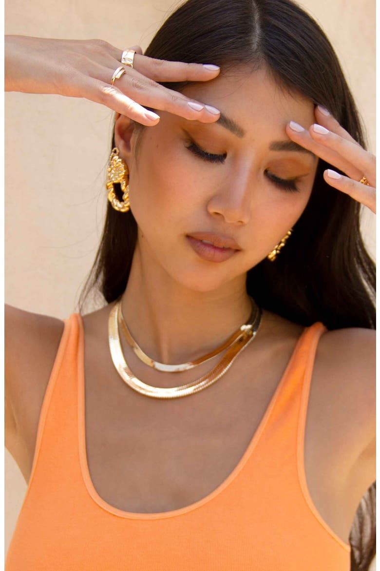Snake Chain Necklace, Alternate, color, GOLD