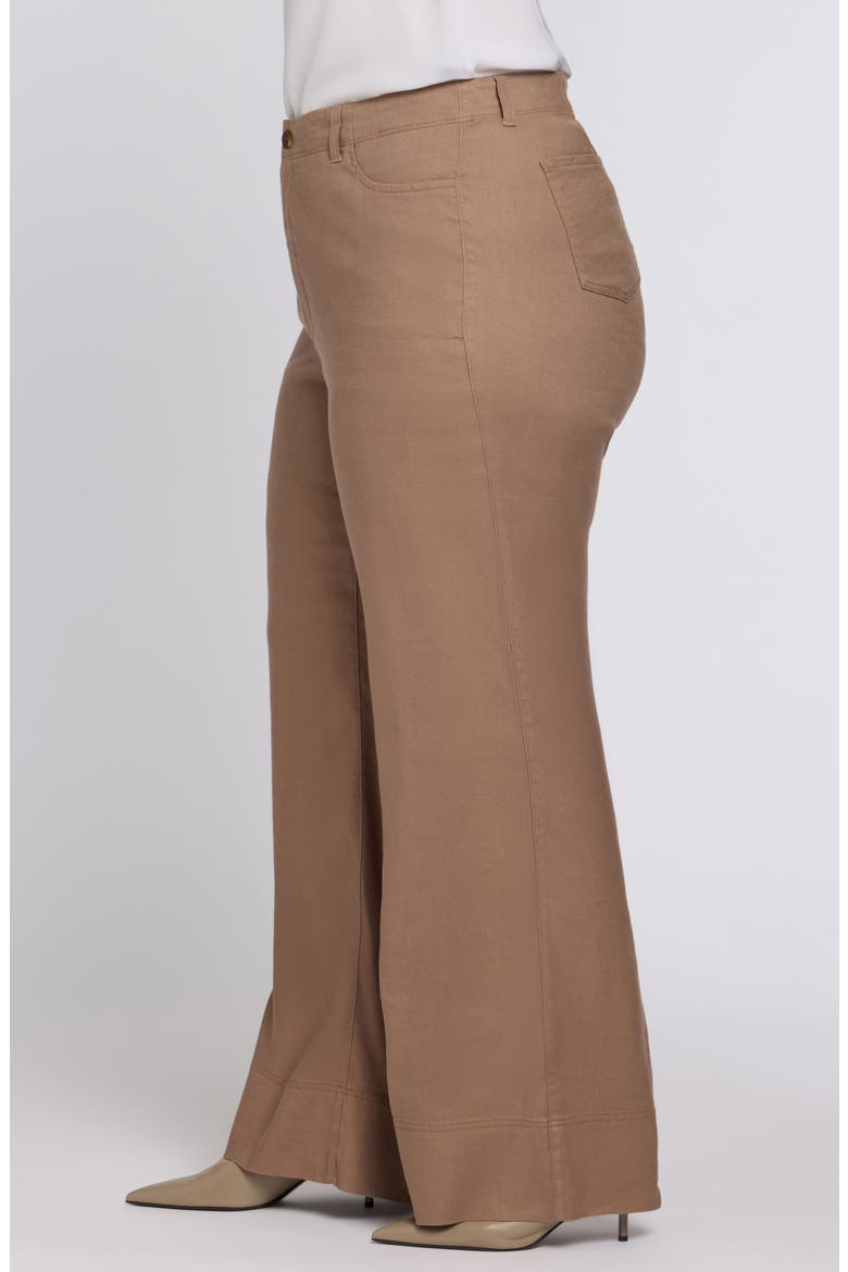 Linen Blend Wide Leg Pants, Alternate, color, TOASTED COCONUT