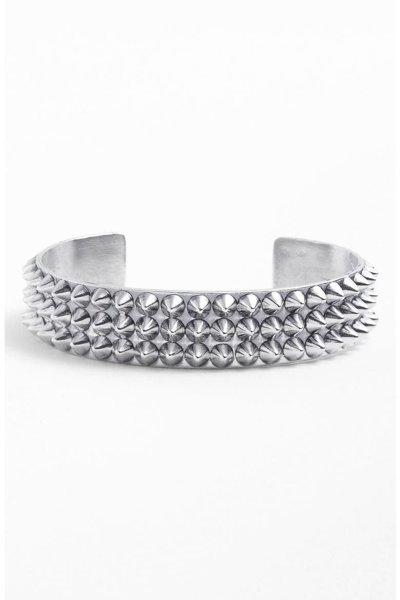 'Punk Pavé' Cuff, Main, color, SILVER