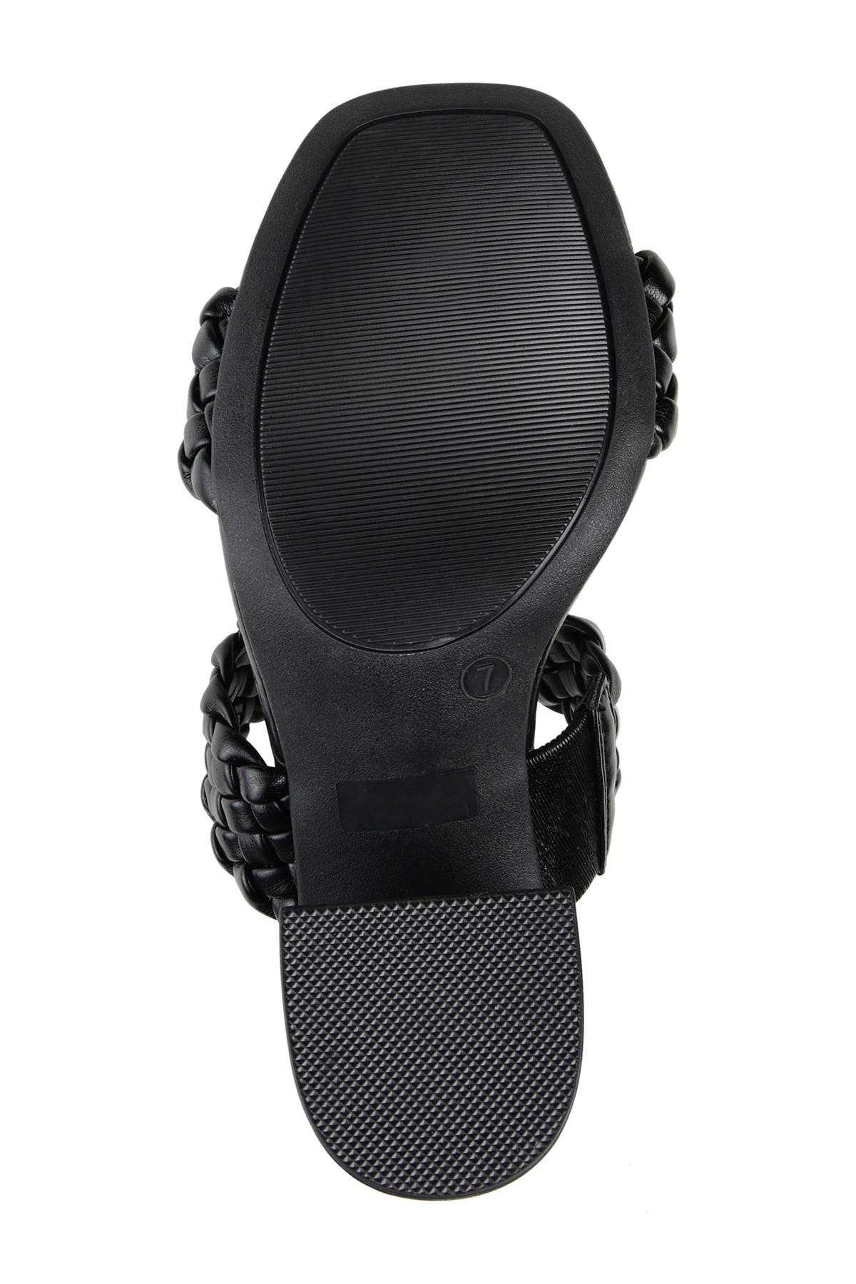 JOURNEE Melissa Woven Strap Block Heel Slide Sandal, Alternate, color, Black